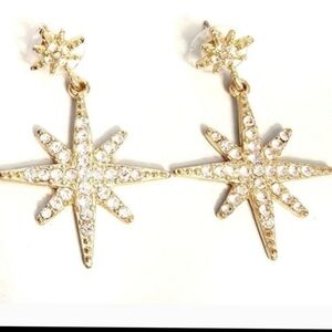 Crystal North Star Dangle Earrings